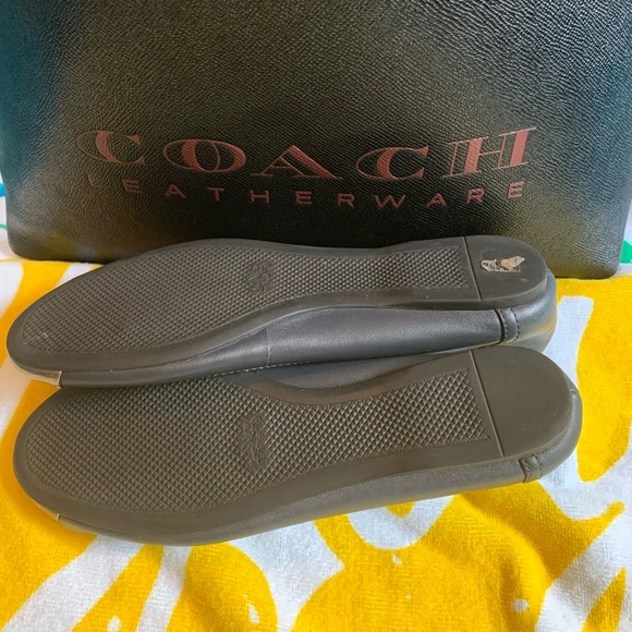 Coach Chelsea Matte Navy Blue & Gunmetal Flats - Picture 8 of 8